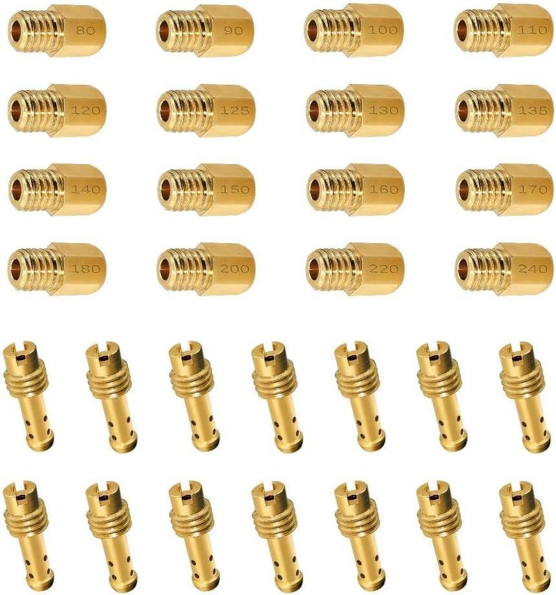 Strongthium 30 Pcs Main Jet and Pilot Slow Jet Kit for Mikuni Carburetors Large Hex VM4/042 & VM22/210 Set - Image 1